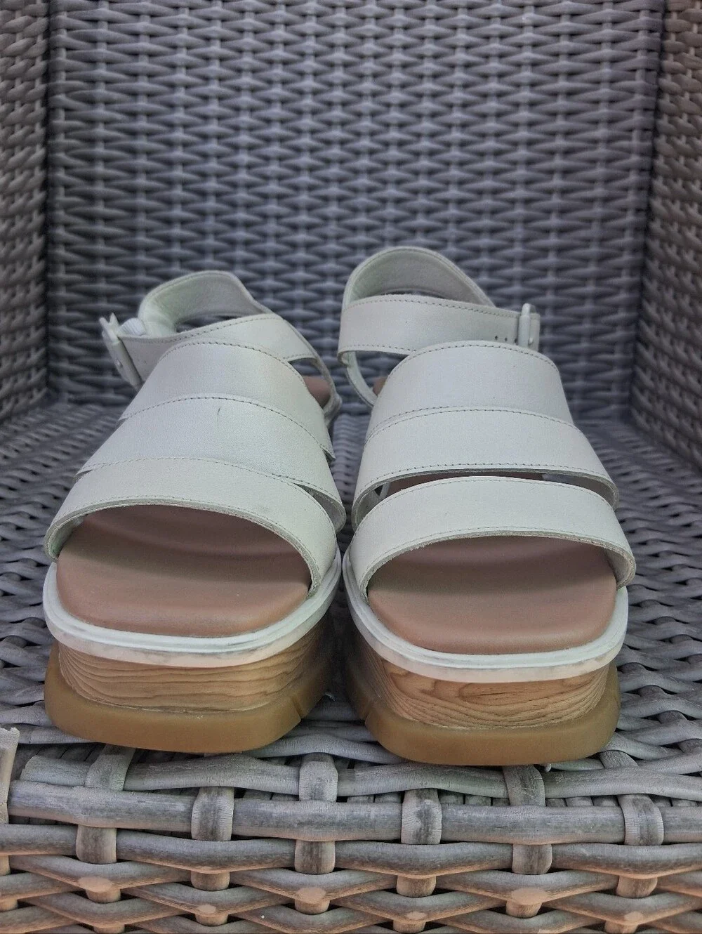 Sorel Cream Strappy Wedge Sandals - Comfort Platform